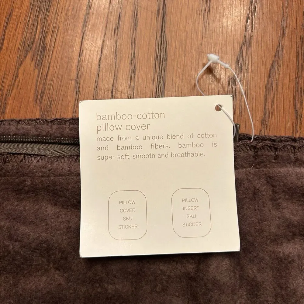 West Elm Pure NWT Bamboo Cotton Pillow Cover 12